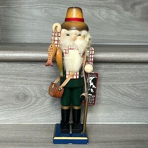 🖤Michael Wolfe 11.5” Christmas Nutcracker Fisherman